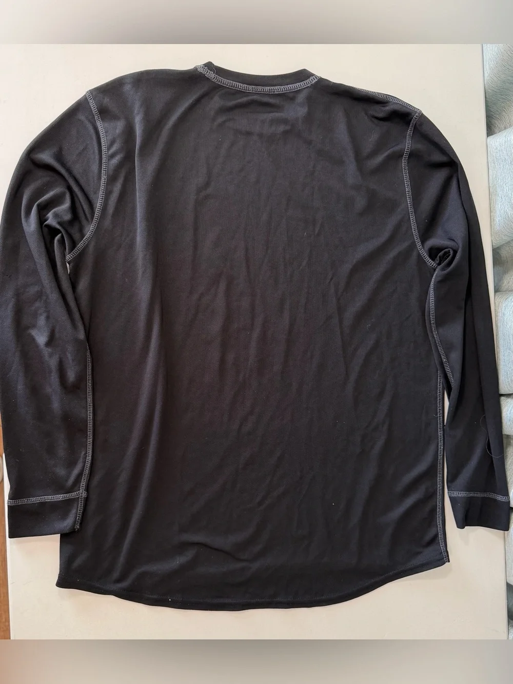 Base Layer Shirt LG Jockey Black Long Sleeves Thermal Style Pull-On Crew Neck